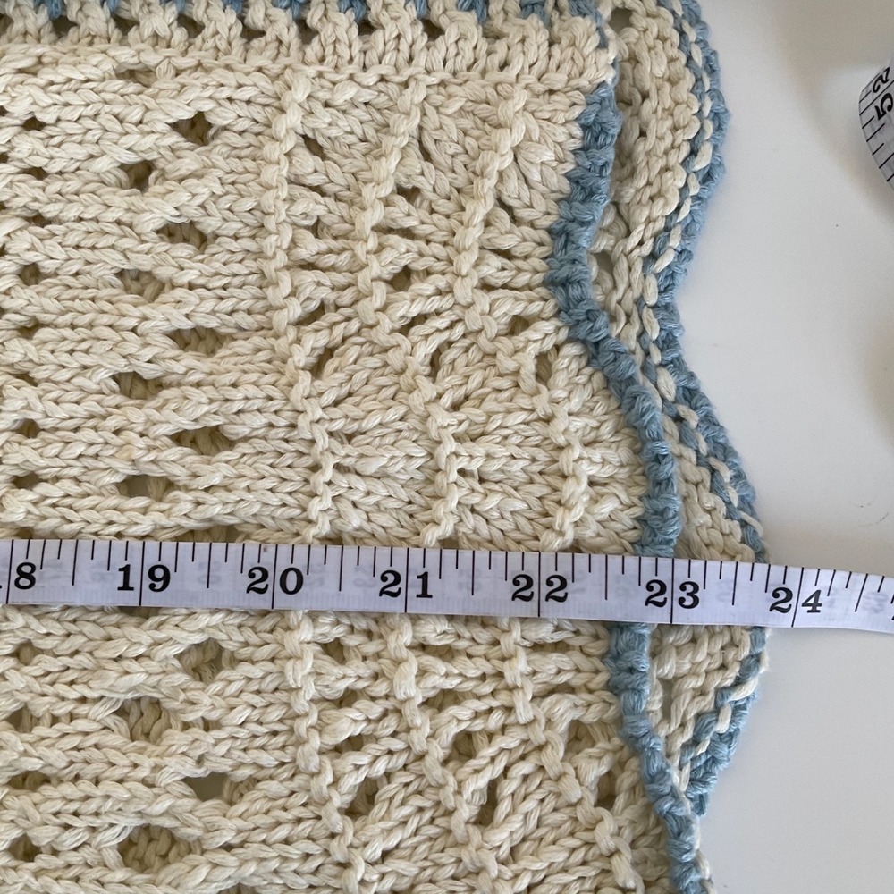 Free People Anthropologie Joelle Short Sleeve Crochet Cardigan White Oversize XS - Picture 7 of 7